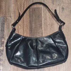 Black leather Franco Sarto shoulder bag